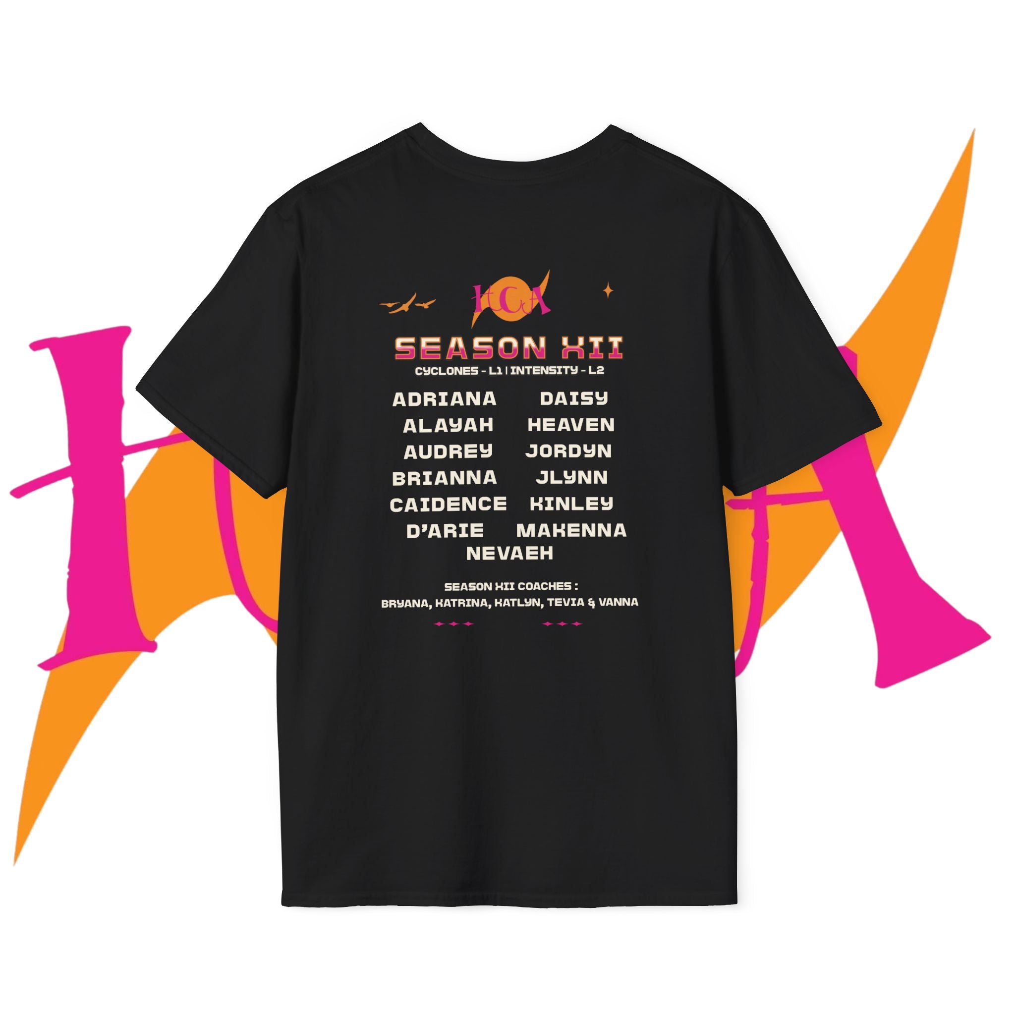 Hurricane Cheer Retro Team T-Shirt — 'Season XII' Reunion/Rec Squad Tee