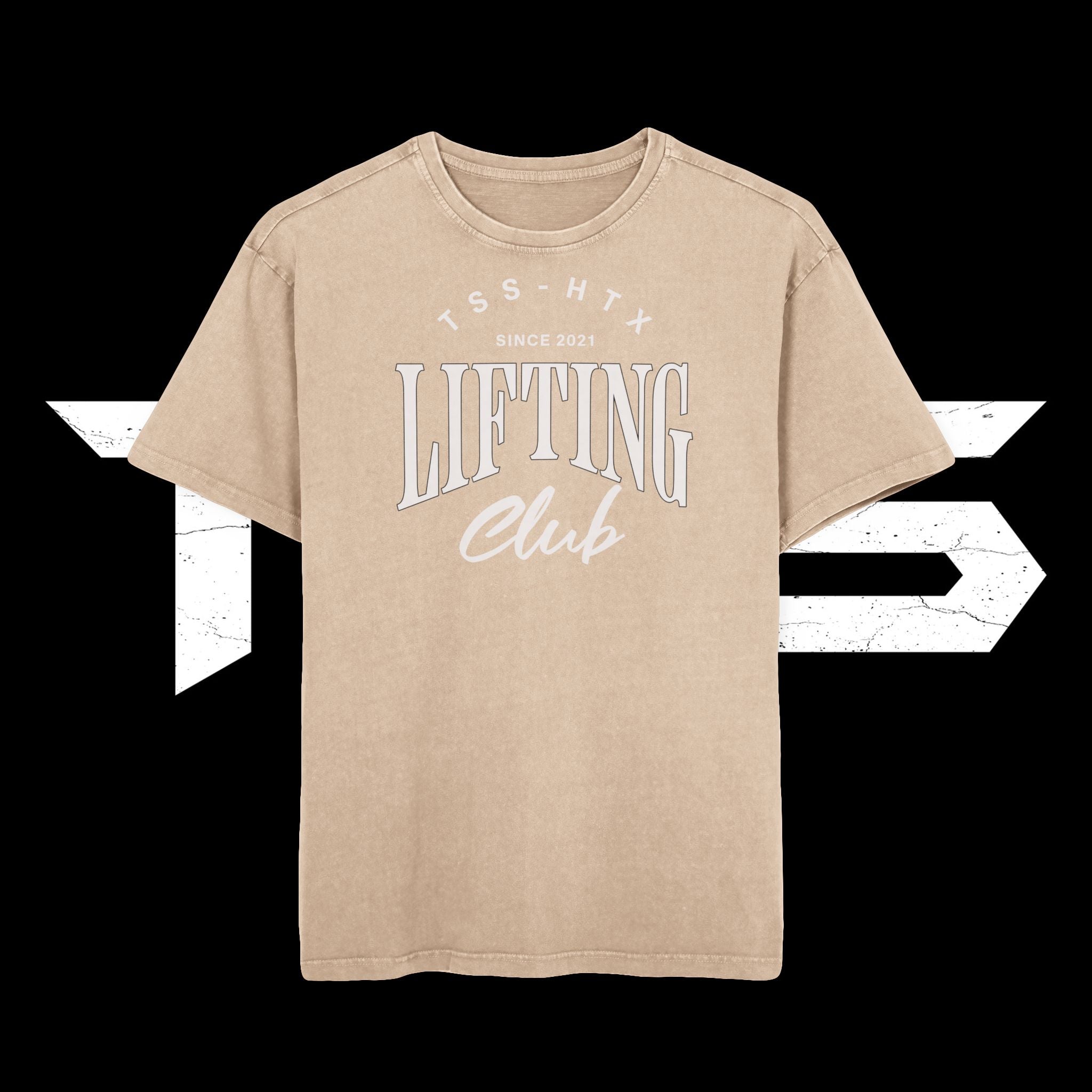 TSS Lifting Club Acid Washed Oversized Tee