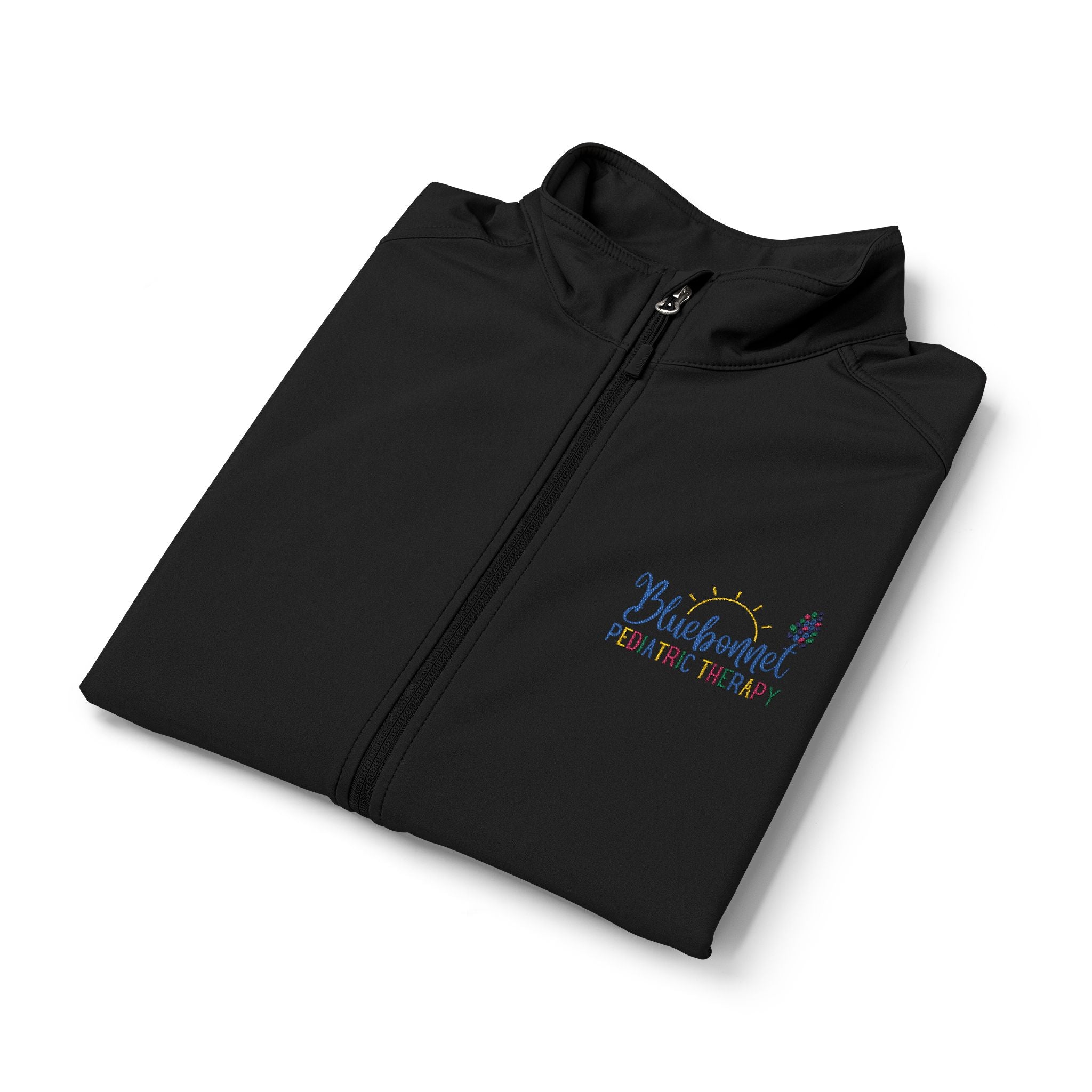 Men's Soft Shell Vest — Embroidered Floral Logo