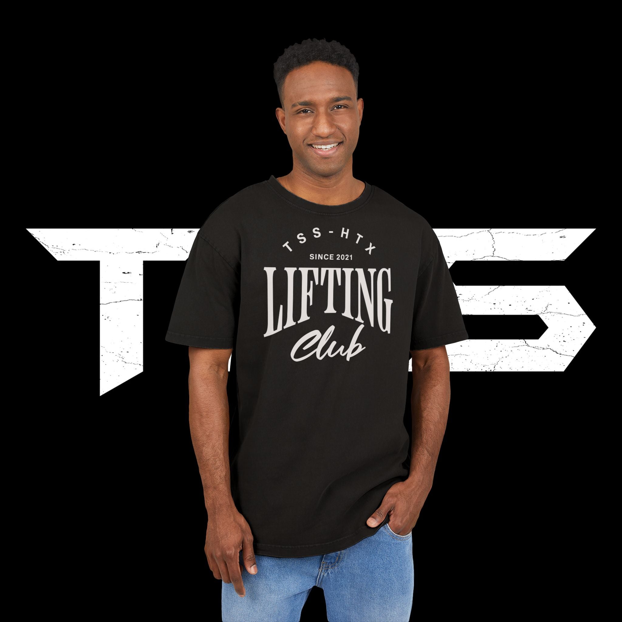 TSS Lifting Club Acid Washed Oversized Tee