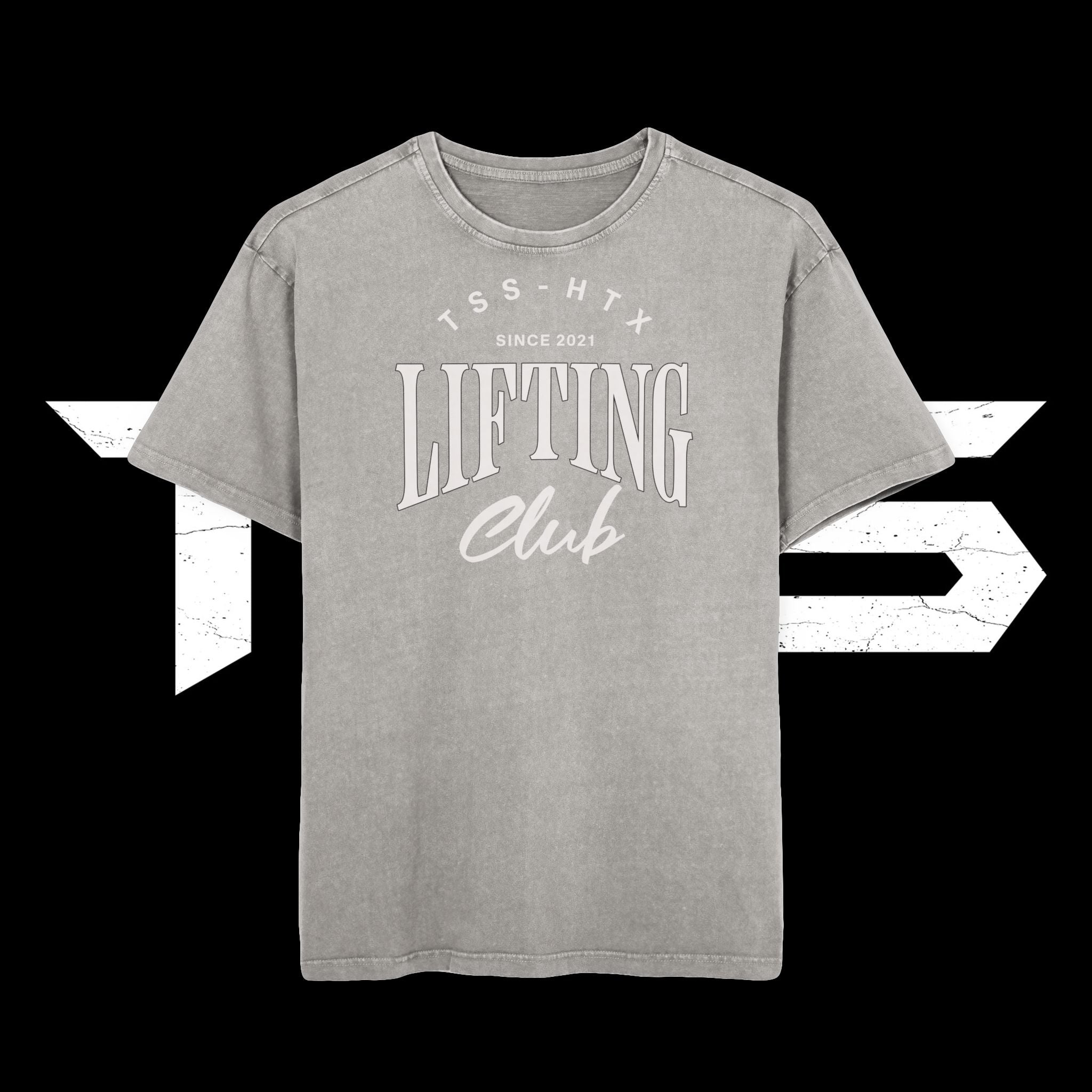 TSS Lifting Club Acid Washed Oversized Tee